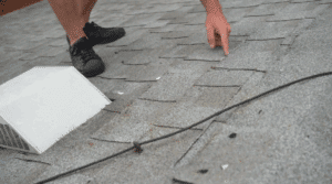 Matt from L&S Home Improvements points out problems during a roof inspection