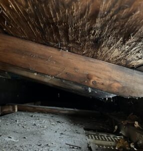 The inside of an attic