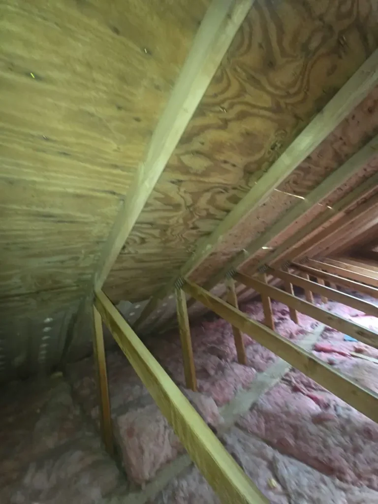 Attic with insulation