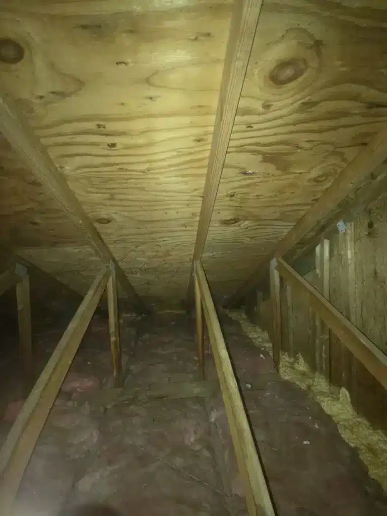 Attic with insulation